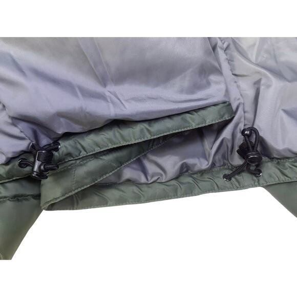 Orvis Quilted Outdoor Bomber Jacket Snaps Bungee Hem Mens Size L Green-Excellent - Picture 11 of 13